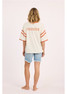 SISSTR Women's Playa Day Short Sleeve Knit Top in Cayenne front view