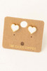 Fame Accessories Enamel Mini Heart Stud Earrings White