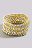 Fame Two Tone Six Piece Beaded Bracelet Set Two Tone detail