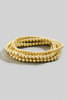Fame Accessories Gold Dipped Ball Bead Bracelet Set detail view