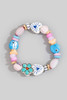 Ceramic Hearts And Flowers Beaded Bracelet