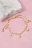 Fame Accessories Mini Heart Charms Mixed Layered Chains Bracelet full view