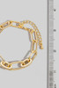 Gold Dipped Mixed Oval Chain Link Bracelet