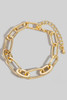 Gold Dipped Mixed Oval Chain Link Bracelet