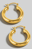 Gold Plated Tube Hoop Earrings