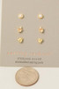 Fame Accessories Pearl Knot And Gems Sterling Silver Stud Earrings Set close-up