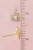Vintage Heart Opal Stud Earrings