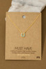 Fame Accessories Gold Dipped Horseshoe Western Pendant Necklace in Gold, on-model view