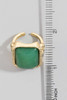 Fame Accessories Rectangle Resin Vintage Style Open Band Ring alternate angle