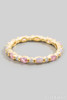Fame Accessories Gold Dipped Oval Eternity Band Ring in gold band detail