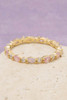 Fame Accessories Gold Dipped Oval Eternity Band Ring in gold