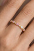 Fame Accessories Gold Dipped Oval Eternity Band Ring in gold detail view