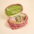 The Darling Effect Glam & Go Quilted Cosmetic Bag Strawberry Fields full view