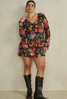Spell Women's Valley of the Dolls Bias Mini Dress in Onyx front view