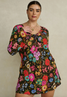 Spell Women's Valley of the Dolls Bias Mini Dress in Onyx close-up