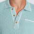 Criquet Men's Bungalow Sweater Polo in Mist detail