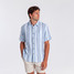 The Criquet Men's Beachcomber Short Sleeve Shirt in Blue