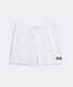 Vineyard Vines Girls' Terry Gym Shorts in White Cap front view