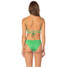 Maaji Women's Palm Leaf Flirt Low Rise Bikini Bottoms in Bright Green detail