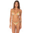 Maaji Women's Tropical Tiles Sunflash Low Rise Bikini Bottoms in Open Orange front view
