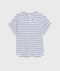 Vineyard Vines Women's Jersey Tee in White /Navy Stripe