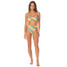 Maaji Women's Rhythmic Kani Strapless Bandeau Bikini Top in Open Yellow front view