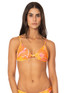 Maaji Women's Golden Swell Sahara Triangle Bikini Top in Orange fit detail