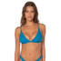 The Maaji Women's Lagoon Fog Ivy Triangle Bikini Top in Blue