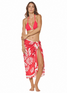 Dulzamara Women's Conzumel Sarong in Red/White detail view