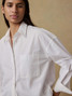 Faherty Women's Coastal Poplin Shirt  in White