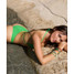 PQ Swim Women's Matcha Basic Ruched Bikini Bottoms alternate angle
