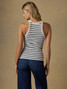 Faherty Women's Surfside Rib Tank Top front view
