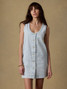 Faherty Women's Denim Malibu Dress light-wash denim front view