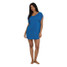 Billabong Women's Hallow Wave Mini Short Sleeve Dress True Blue front view