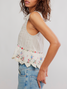 Free People Women's Ellis Embroidered Blouse