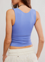 Free People Women's Clean Lines Muscle Tank Top in Peri front view