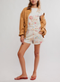 Free People Women's Ziggy Printed Shortalls front view