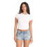 The Billabong Women's Get Low Denim Shorts in Light Wash Destroy