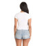 Billabong Women's Get Low Denim Shorts Light Wash Destroy detail