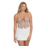 Billabong Women's Sweet Check Woven Tank Top Party Pink flat lay