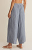 Z Supply Women's Perfect Striped Linen Pants in Indigo front view