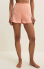 The Z Supply Women's Classic Gingham Shorts in Cantaloupe