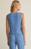 Z Supply Women's Sloane V-Neck Rib Tank Top in Tropical Tide back view