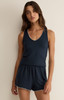 Z Supply Women's Stately V-Neck Tank Top Eclipse full length