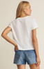 Z Supply Women's Junie Slub Tee in White back view