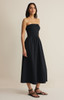 Z Supply Women's Sunsought Strapless Midi Dress back view
