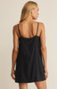 Z Supply Women's Maude Linen Mini Dress in Black front view