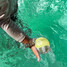 Sunny Life Skim Ball Set in Tides Out Citrus in use