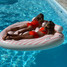 Sunny Life Twin Heart Lie-On Pool Float in Pink