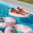 Sunny Life Twin Heart Lie-On Pool Float in Pink